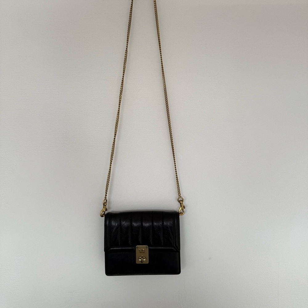 Coach Quilted Hudson Belt Bag,Black Leather - Picture 6 of 11